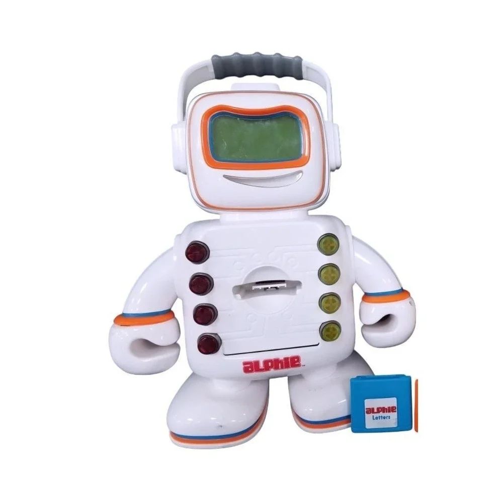 Playskool Alphie Learning Toy Robot White Orange Blue Letters Numbers 2010 37031
